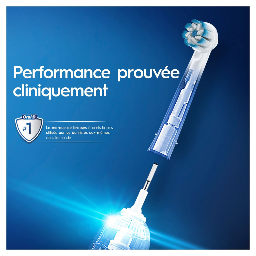 Oral-B uso familiar en baño demostrando limpieza eficaz y delicada