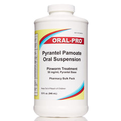 Oral-Pro envase frontal de la suspensión 50 mg/mL, fácil de identificar