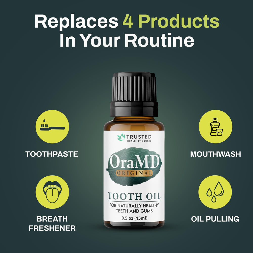 OraMD en boca durante oil pulling demostrando limpieza profunda