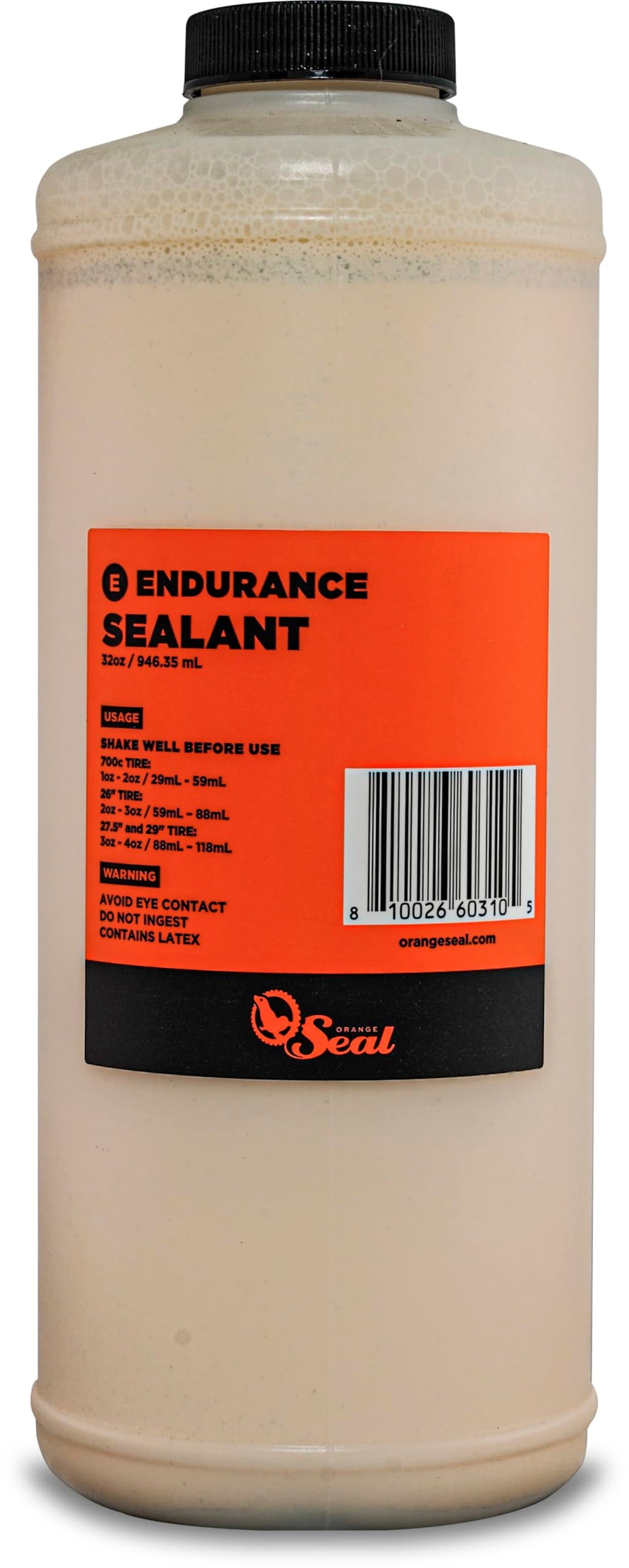 Orange Seal frente del envase mostrando la capacidad y uso prolongado