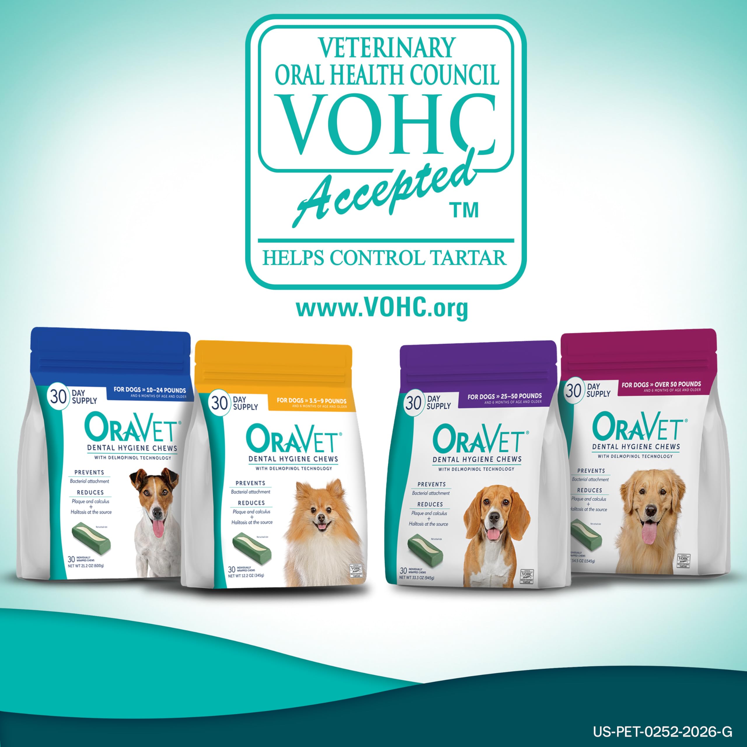 ORAVET chew side profile emphasizing ridges that help clean teeth