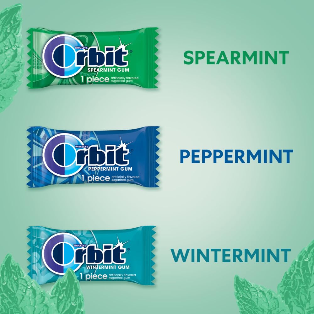 Orbit individually wrapped piece isolated to show hygiene and easy sharing benefit