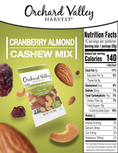 Orchard Valley Harvest mezcla servida en un bol para ver porciones y colores