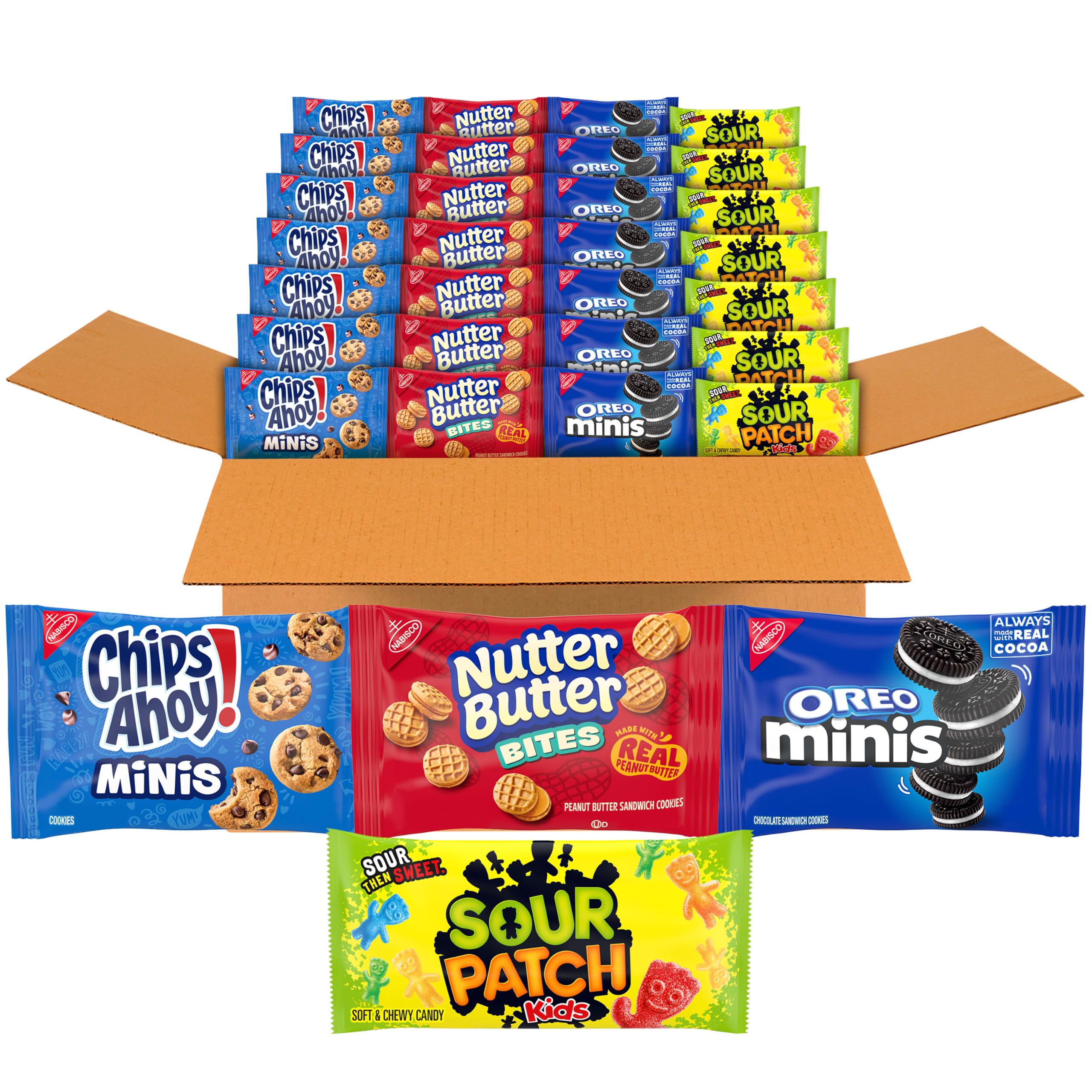 OREO mini front packaging showing portioned packs and convenience