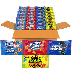 OREO mini front packaging showing portioned packs and convenience