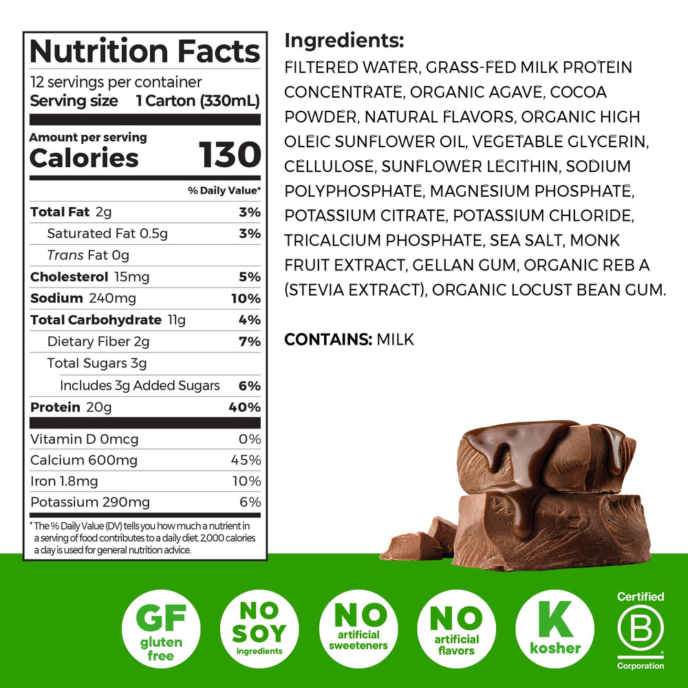 Orgain detalle de etiqueta destacando ingredientes limpios y sin aditivos