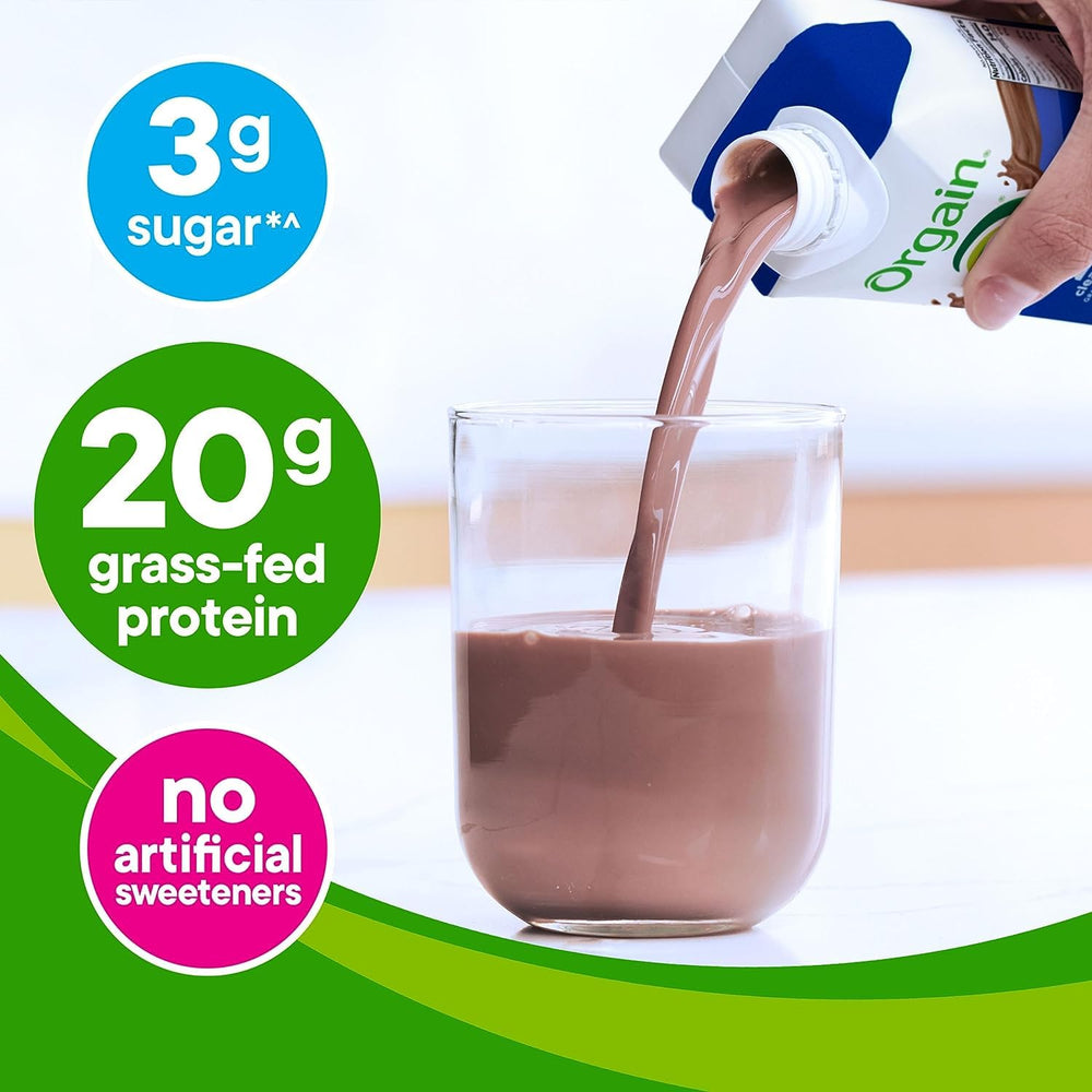 Orgain textura cremosa en vaso que demuestra consistencia agradable
