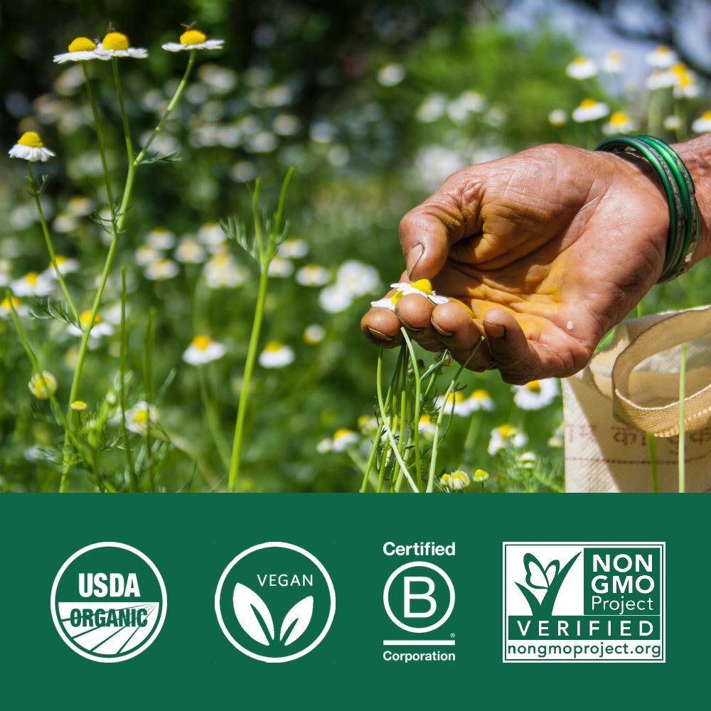 ORGANIC INDIA montículo de corteza resalta ingrediente orgánico certificado