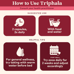 Cápsula de Triphala en mano mostrando tamaño práctico y fácil consumo