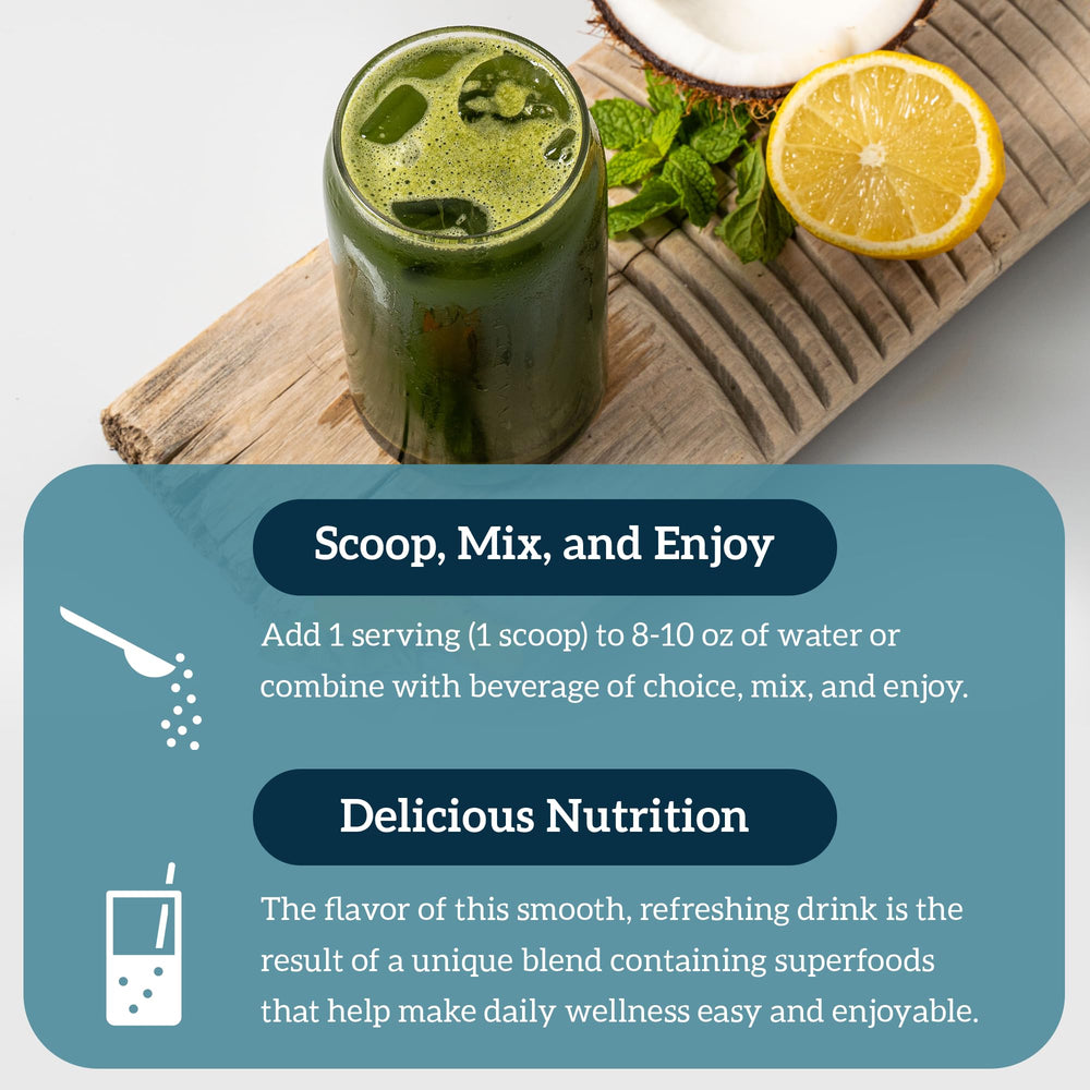 Organifi serving blended into smoothie to boost plant nutrients in meals