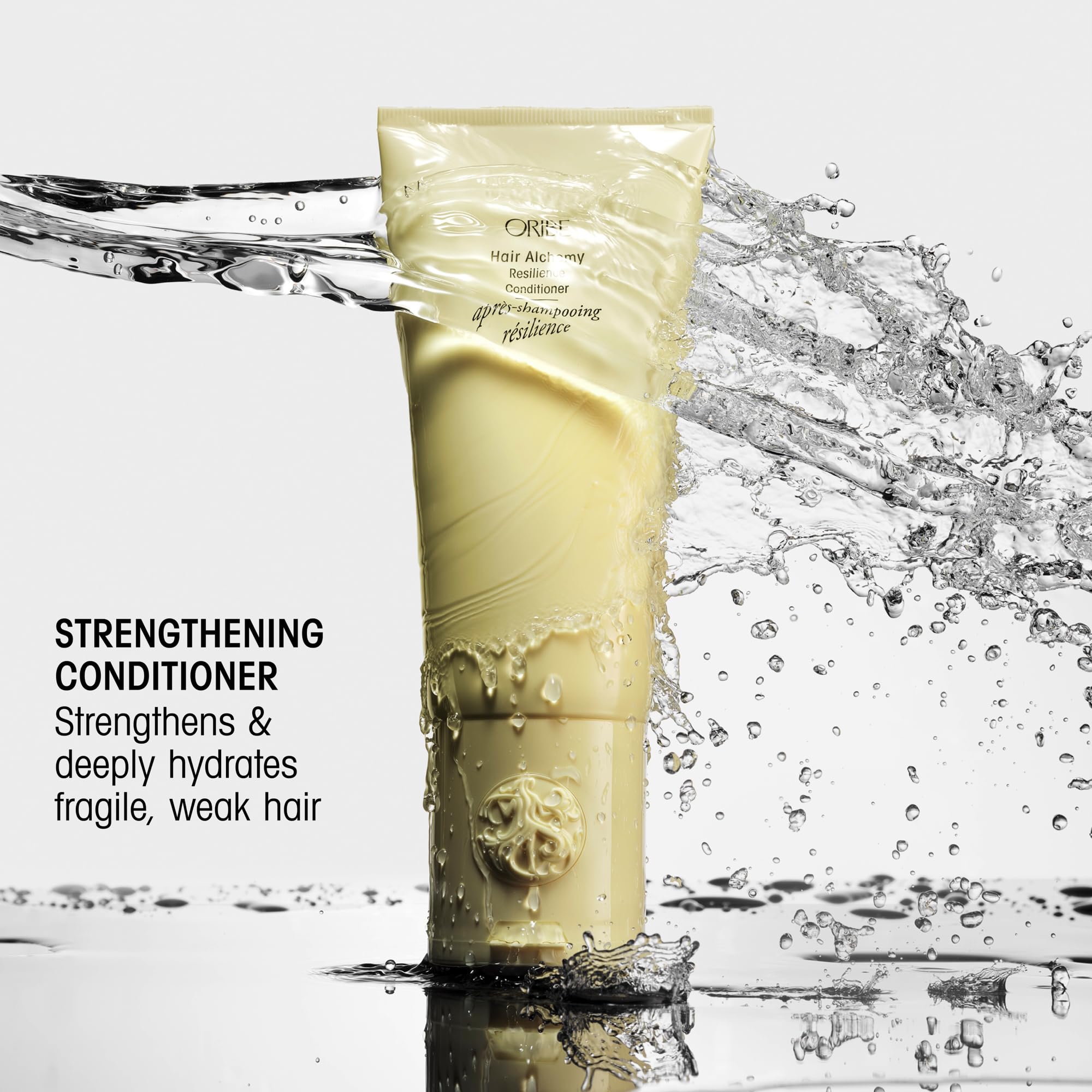 Oribe label close-up highlighting ingredients and premium branding benefit