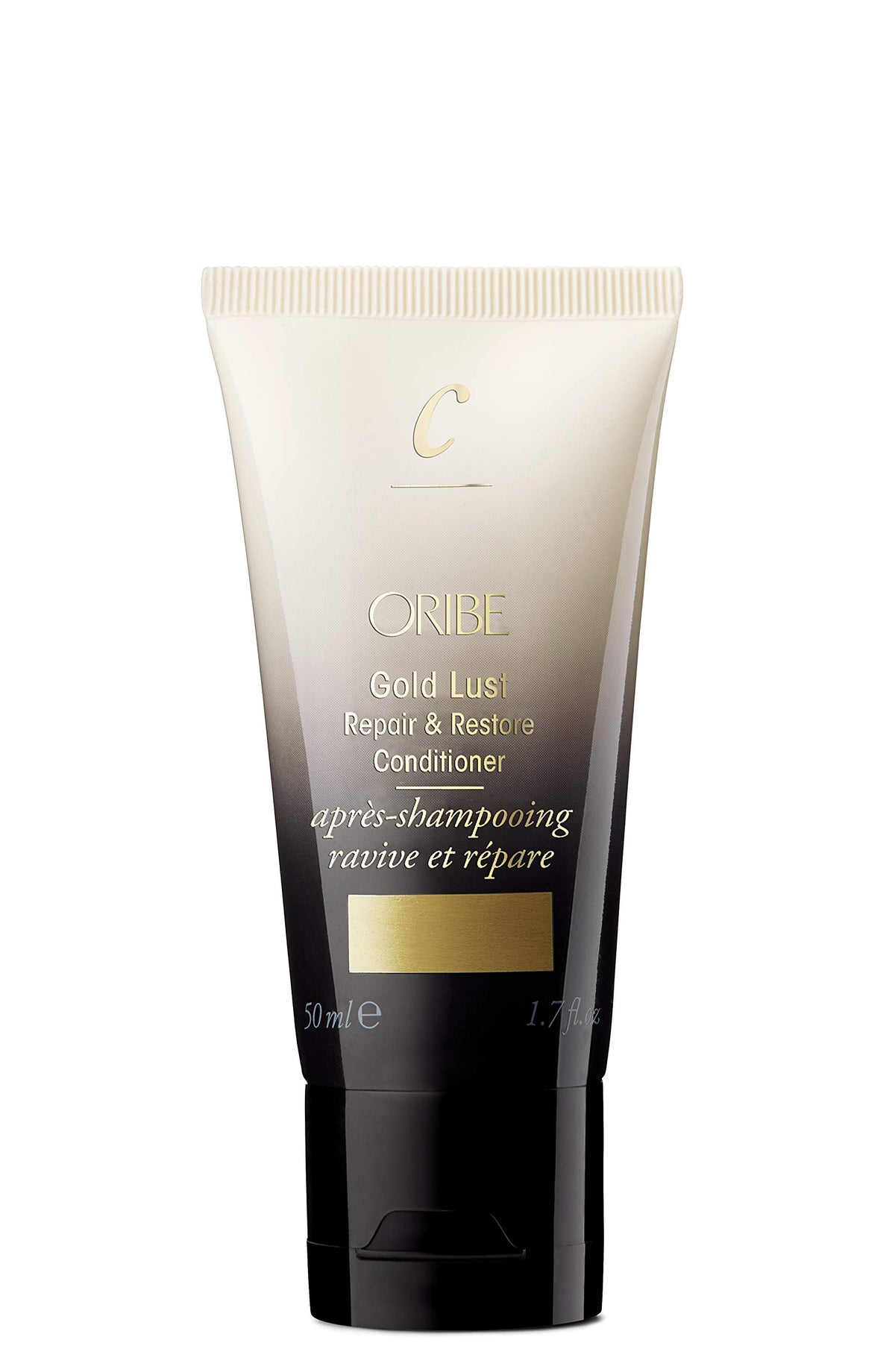 Oribe frenta del empaque mostrando talla 1.7oz y diseño premium