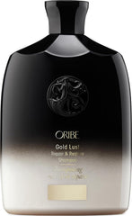 Oribe Gold Lust champú vista frontal mostrando envase elegante y beneficio profesional