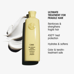 Oribe Hair Alchemy applied to hands illustrating smooth, non-greasy finish