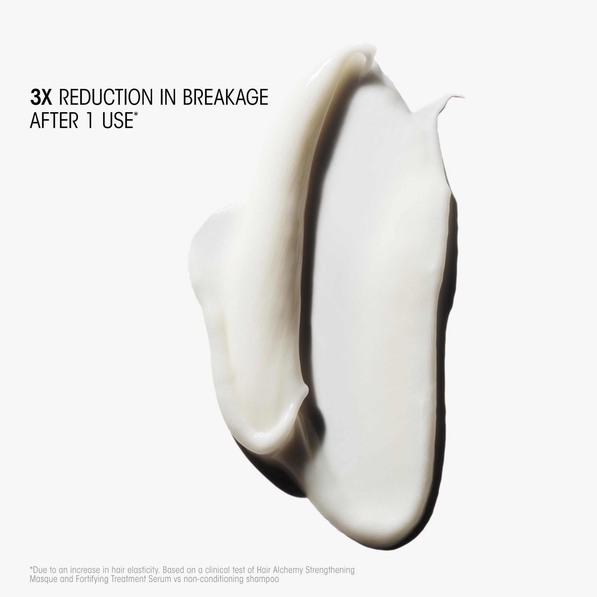 Oribe Hair Alchemy before and after hair strands showing reduced breakage