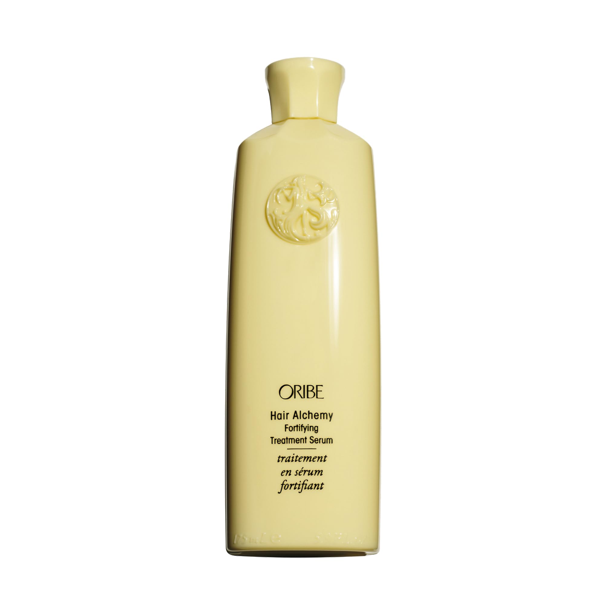 Oribe Hair Alchemy front bottle showing elegant packaging and brand luxury