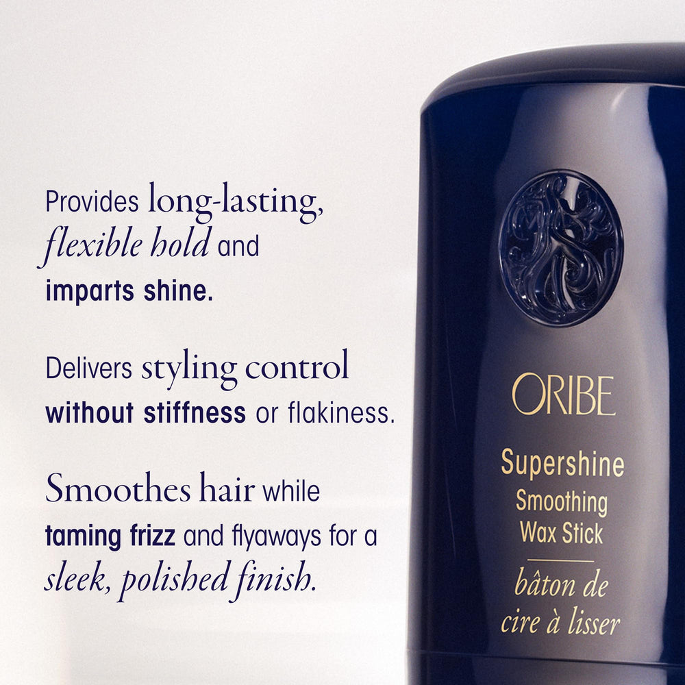 Oribe Supershine aplicado en mechón para domar frizz y aportar brillo