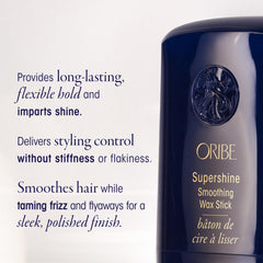 Oribe Supershine aplicado en mechón para domar frizz y aportar brillo