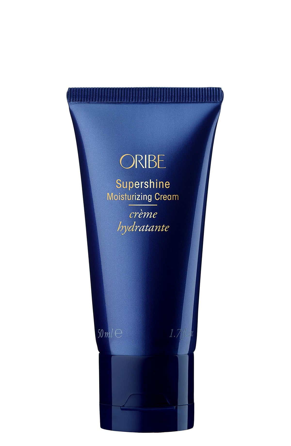 Oribe Supershine frontal del envase mostrando diseño y tamaño, brillo inmediato