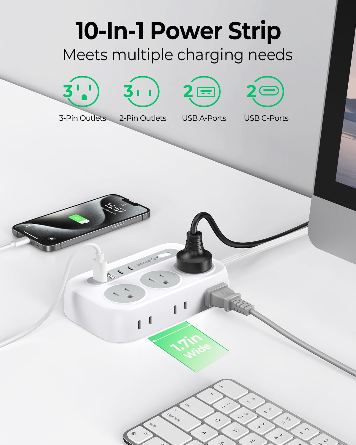 ORICO enfoque en puertos USB‑A y USB‑C para cargas rápidas y simultáneas