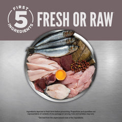 ORIJEN ingredientes frescos pollo y arenque, rico en proteína