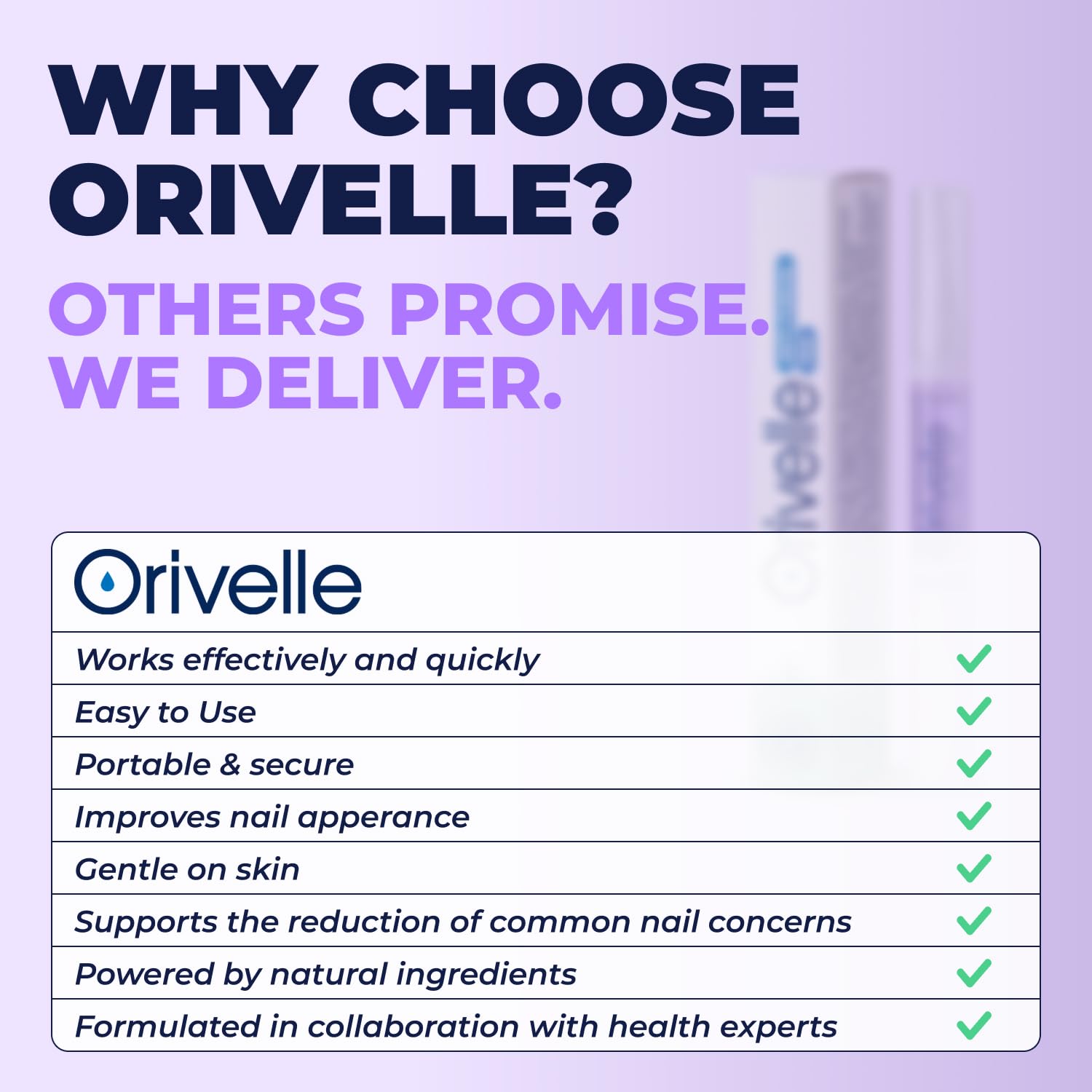 Orivelle pluma etiqueta ingredientes destacando aceite de árbol de té