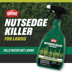 Etiqueta de Ortho con detalles del producto y beneficios para control de nutsedge