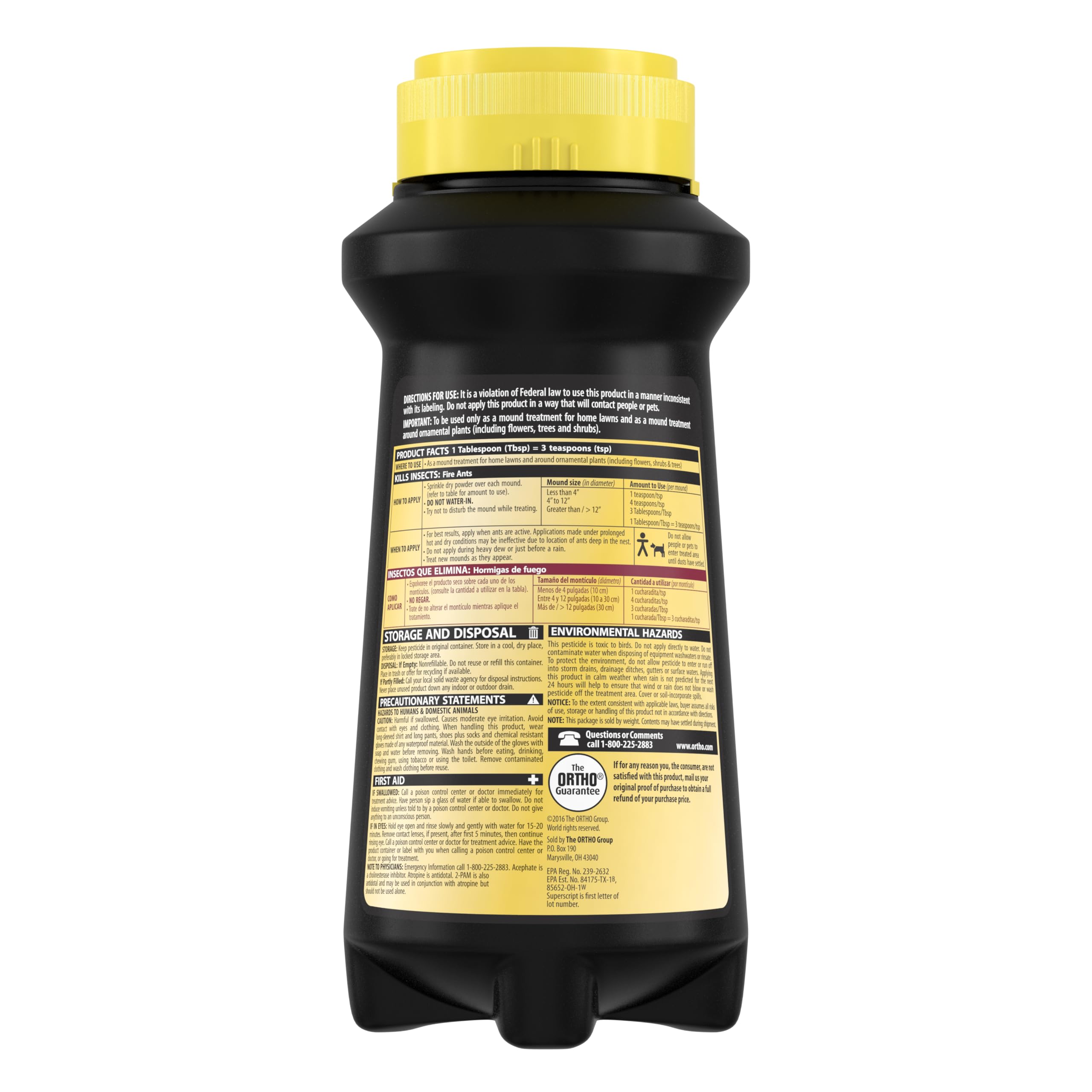 Ortho Orthene pack con dos botellas listo para múltiples tratamientos