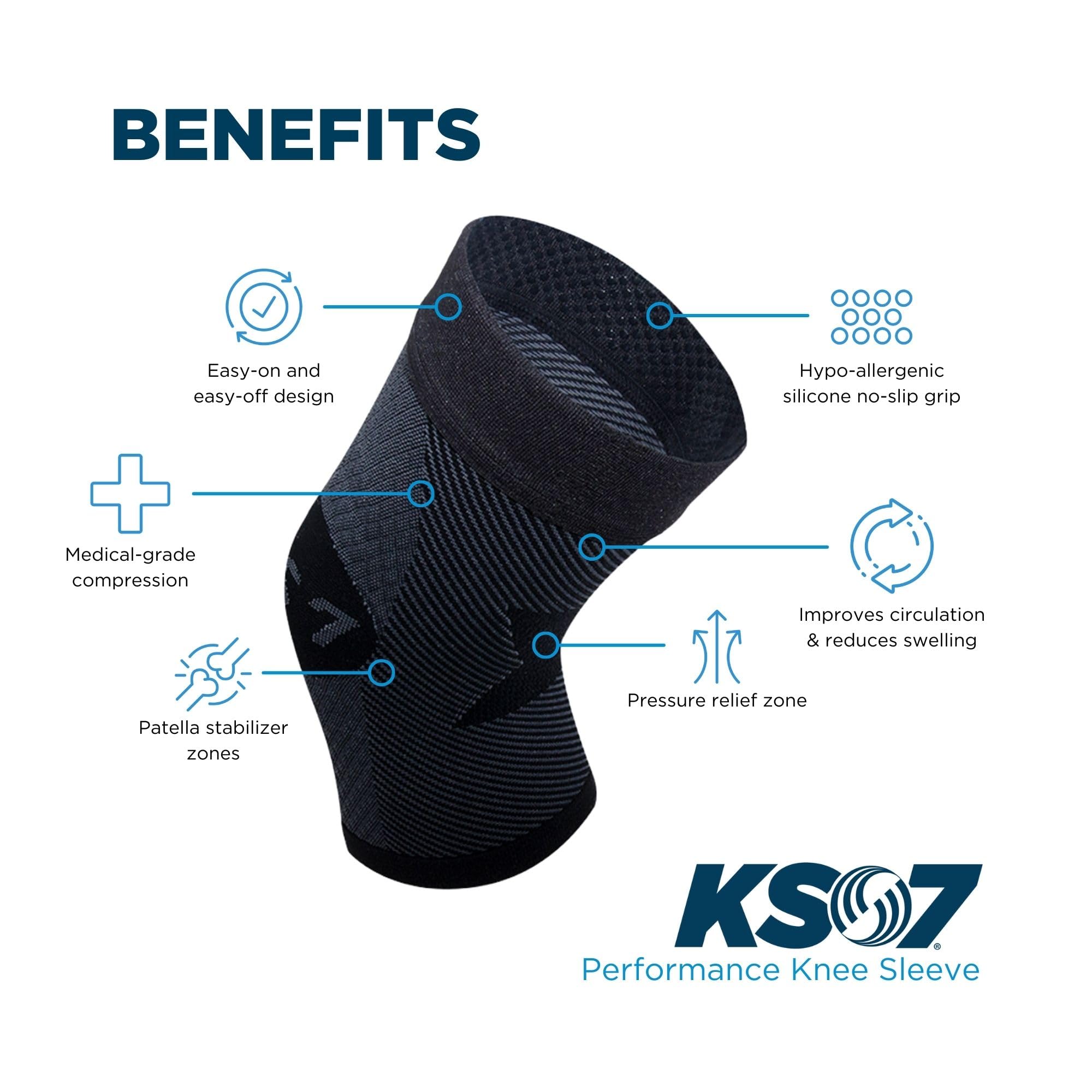 OrthoSleeve KS7 usado por corredor para soporte durante entrenamiento