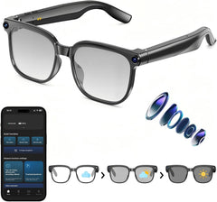 Osawalla front view showing camera and sleek sunglass design for discreet capture