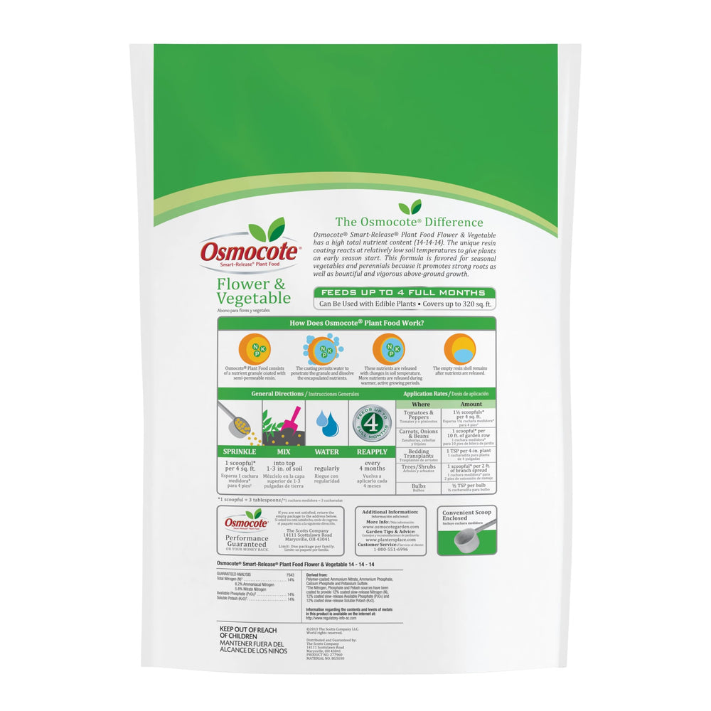 Gardener applying Osmocote in yard lifestyle scene for low-maintenance feeding