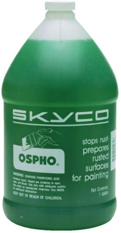 Ospho gallon front label showing product name and rust-treatment benefit