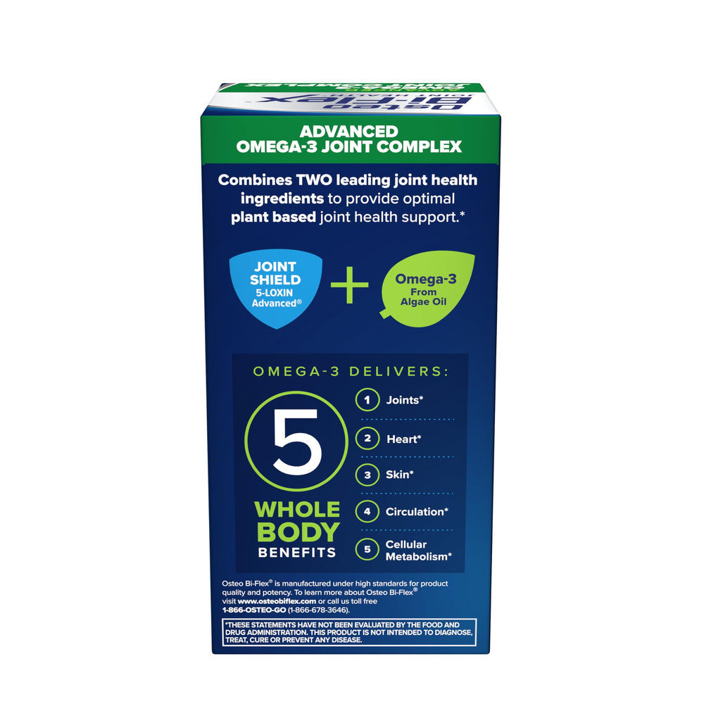 Osteo Bi-Flex aceite de algas en gotero mostrando origen vegetal del omega-3
