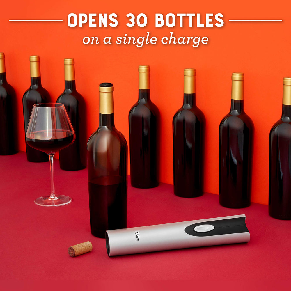 Oster beside opened bottle on dining table offering polished presentation