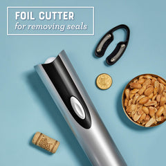Oster recharging base on counter showing tidy storage and quick recharge