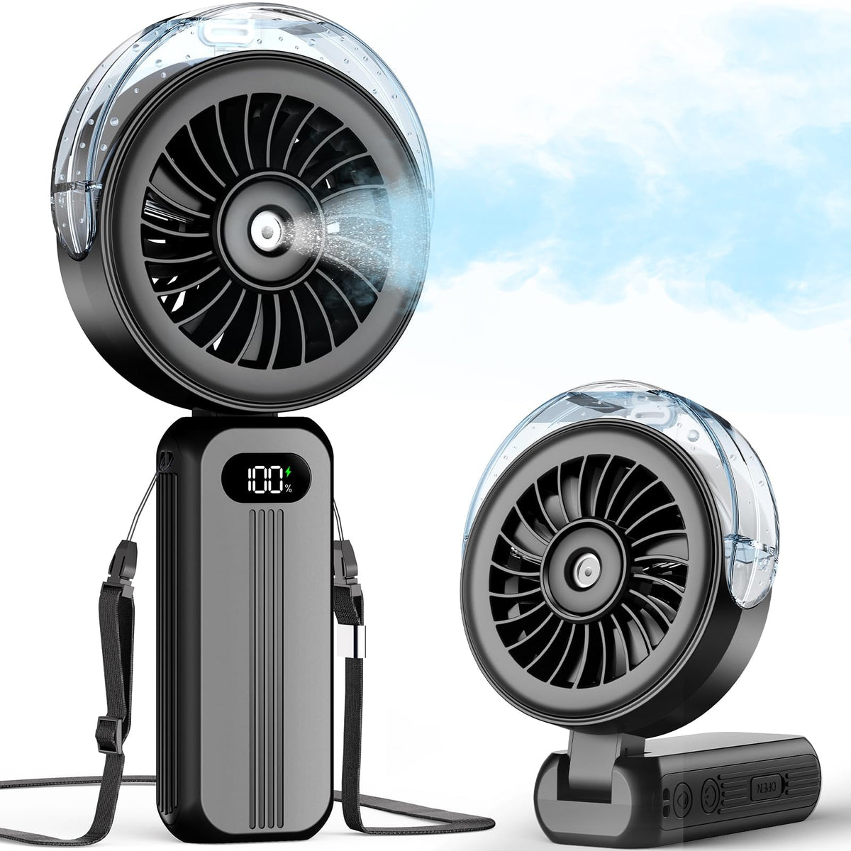 Otlonpe ventilador frontal mostrando diseño compacto y portabilidad