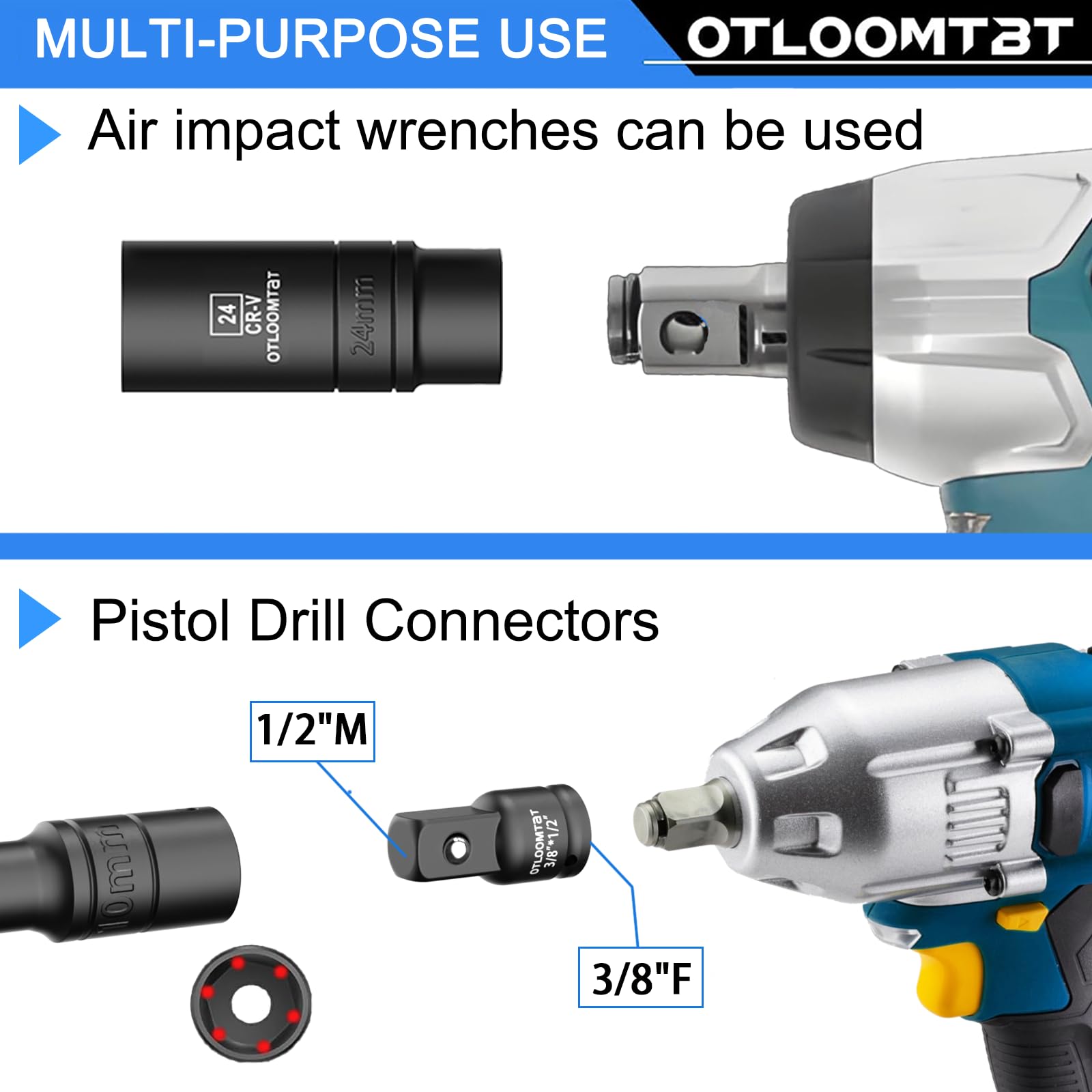 OTLOOMTBT set en garaje en uso práctico para reparaciones automotrices