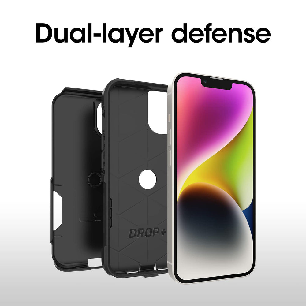 OtterBox Commuter back shell close-up showing dual-layer protection benefit