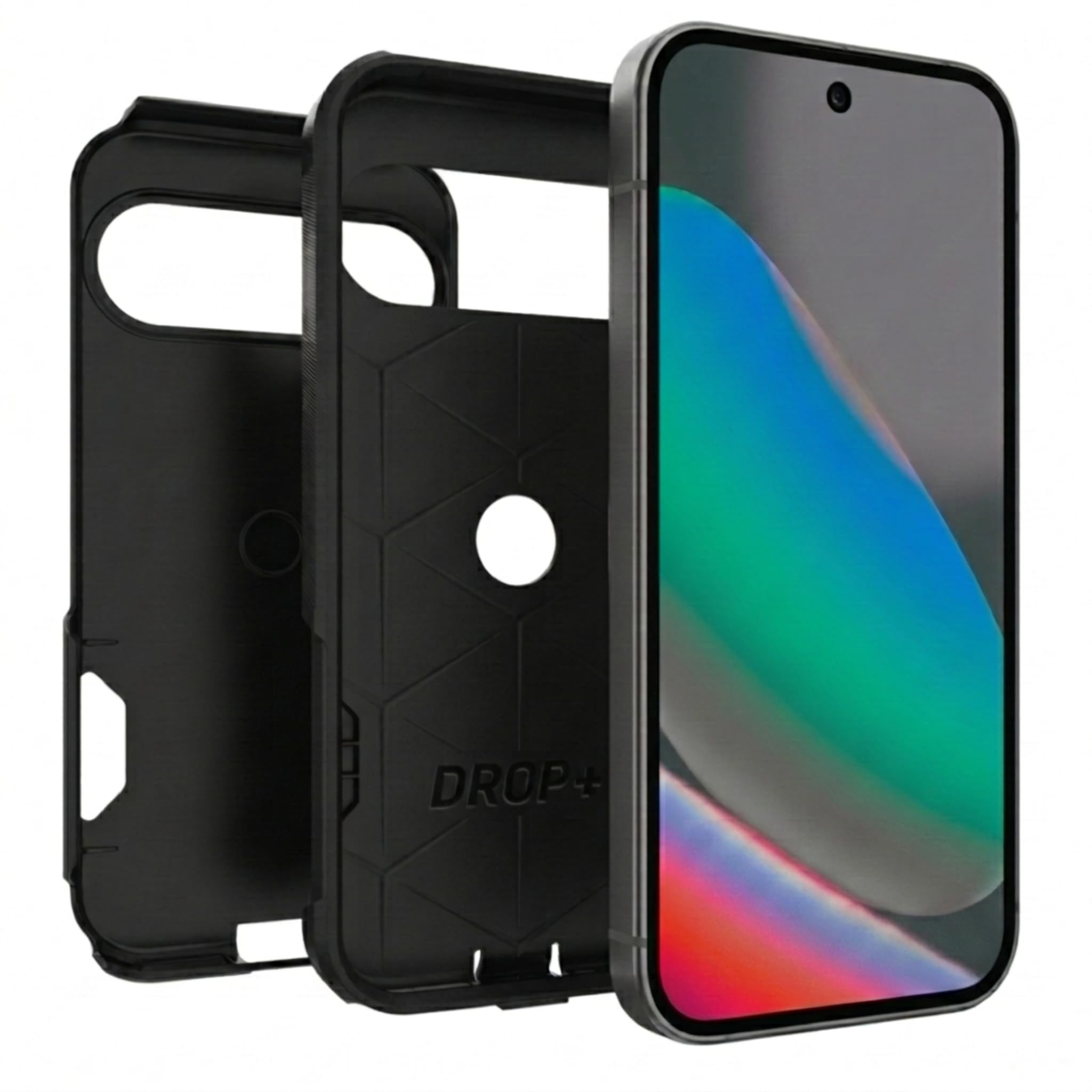 OtterBox Commuter teléfono en bolsillo demostrando perfil delgado y comodidad al llevar