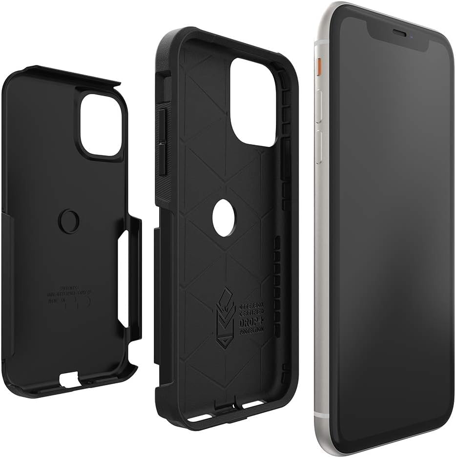 OtterBox comparación de espesor mostrando perfil delgado y práctico