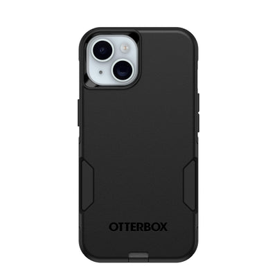 OtterBox Commuter frontal negro mostrando ajuste preciso y protección