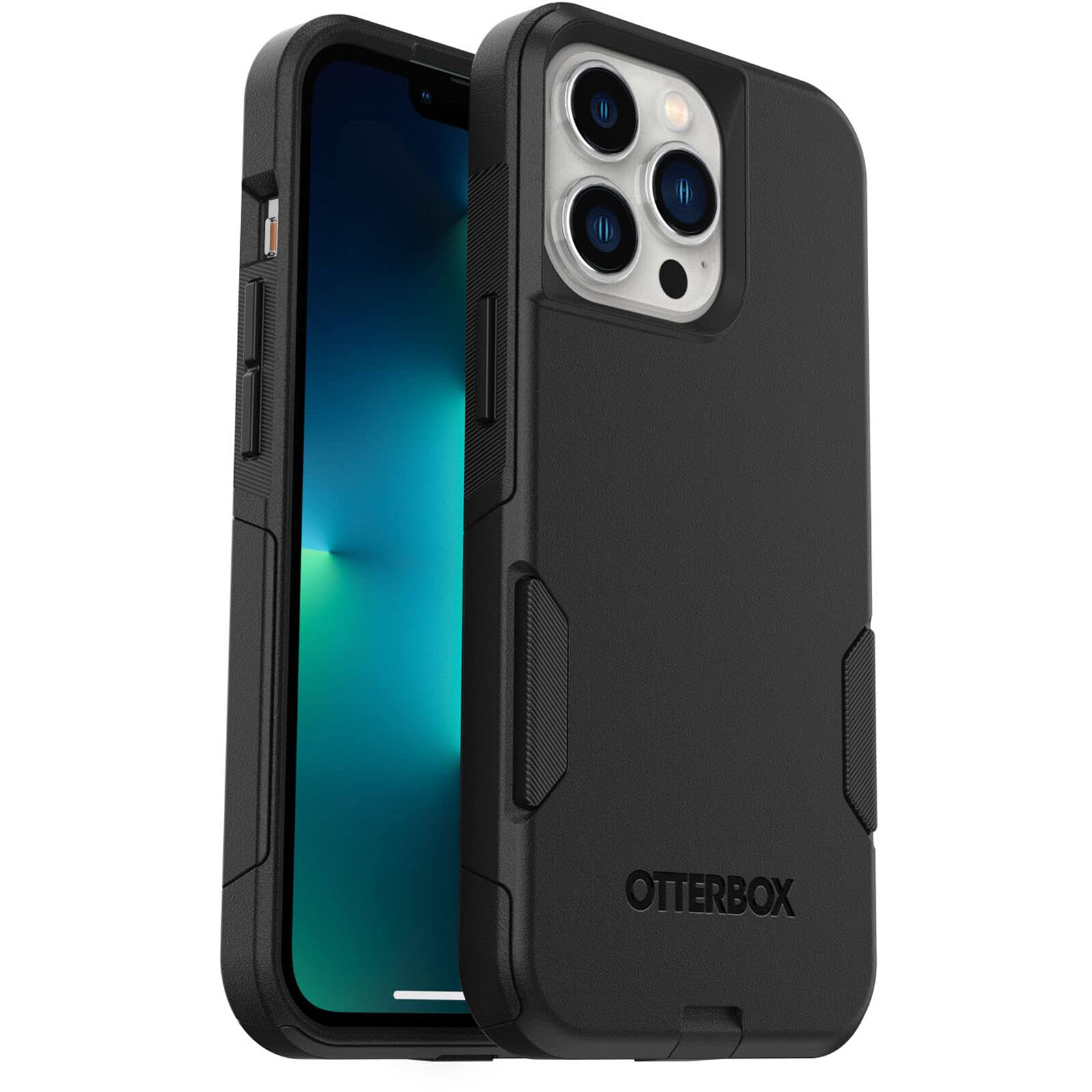 OtterBox Commuter front view showing slim black fit and everyday protection