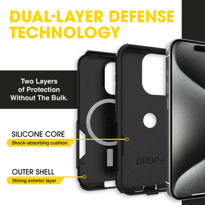OtterBox inner layer close-up showing dual-layer shock absorption for drops