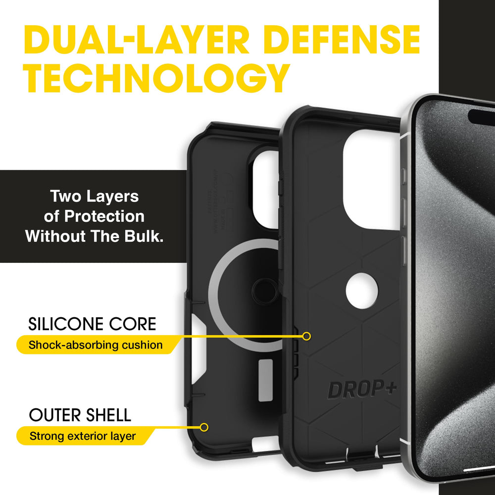 OtterBox inner layer close-up showing dual-layer shock absorption for drops
