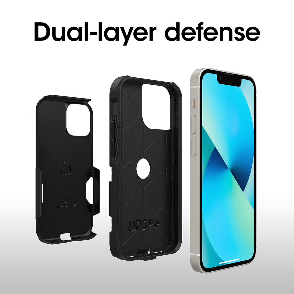 OtterBox Commuter showing covered ports that block dust and lint