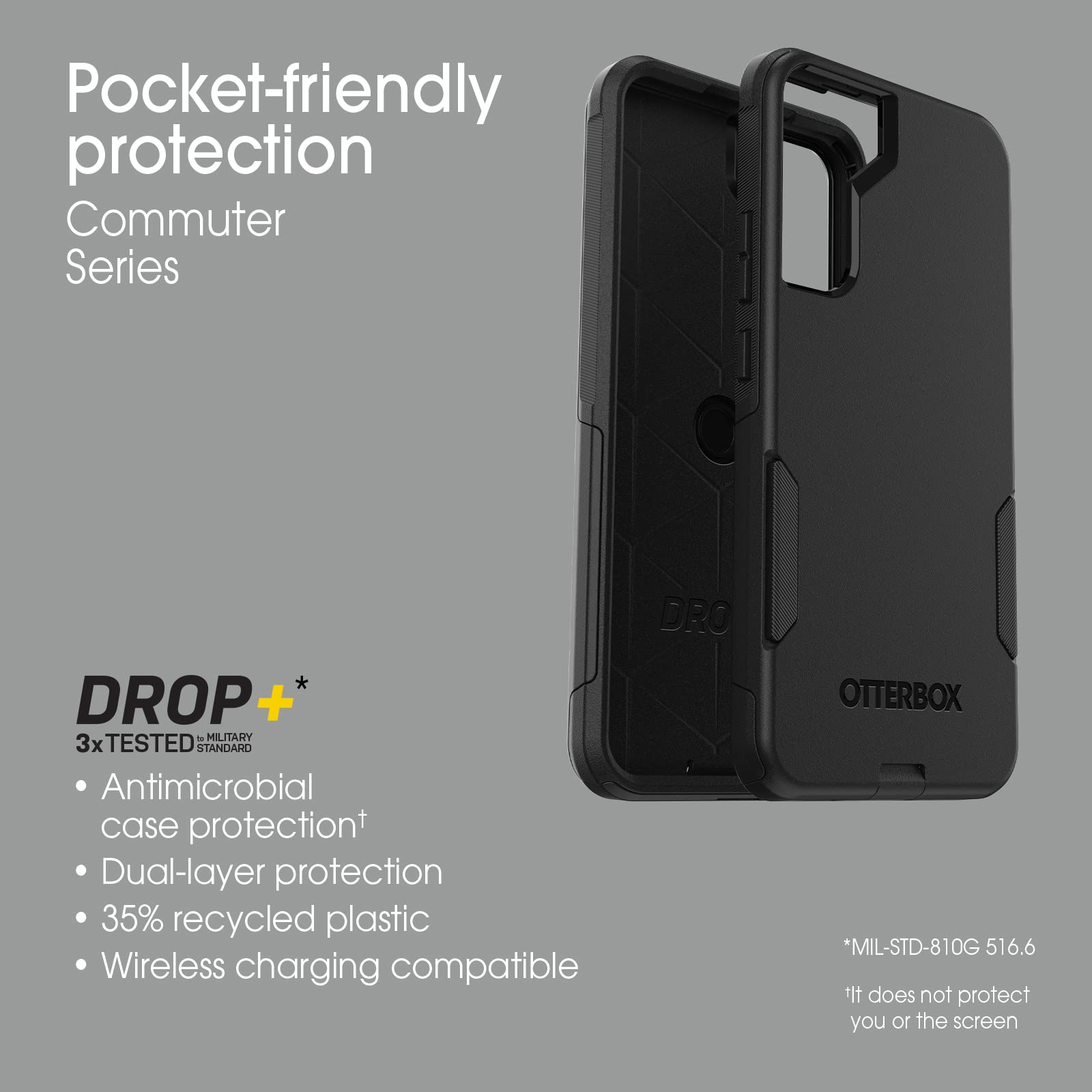 OtterBox funda deslizándose en bolsillo para transporte cómodo