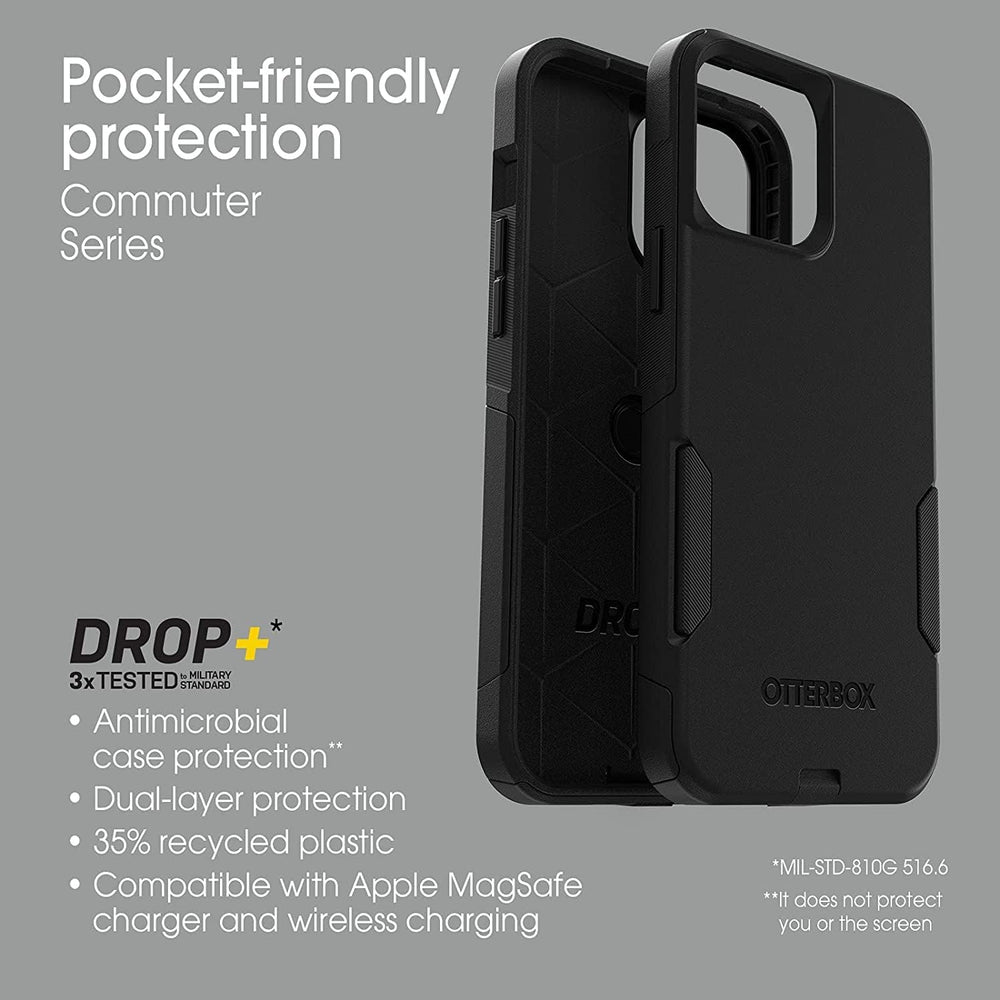 OtterBox on table with wireless charger showing charging compatibility