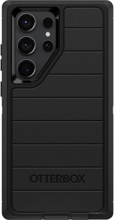 OtterBox funda frontal para Galaxy S23 Ultra mostrando cobertura completa y durabilidad