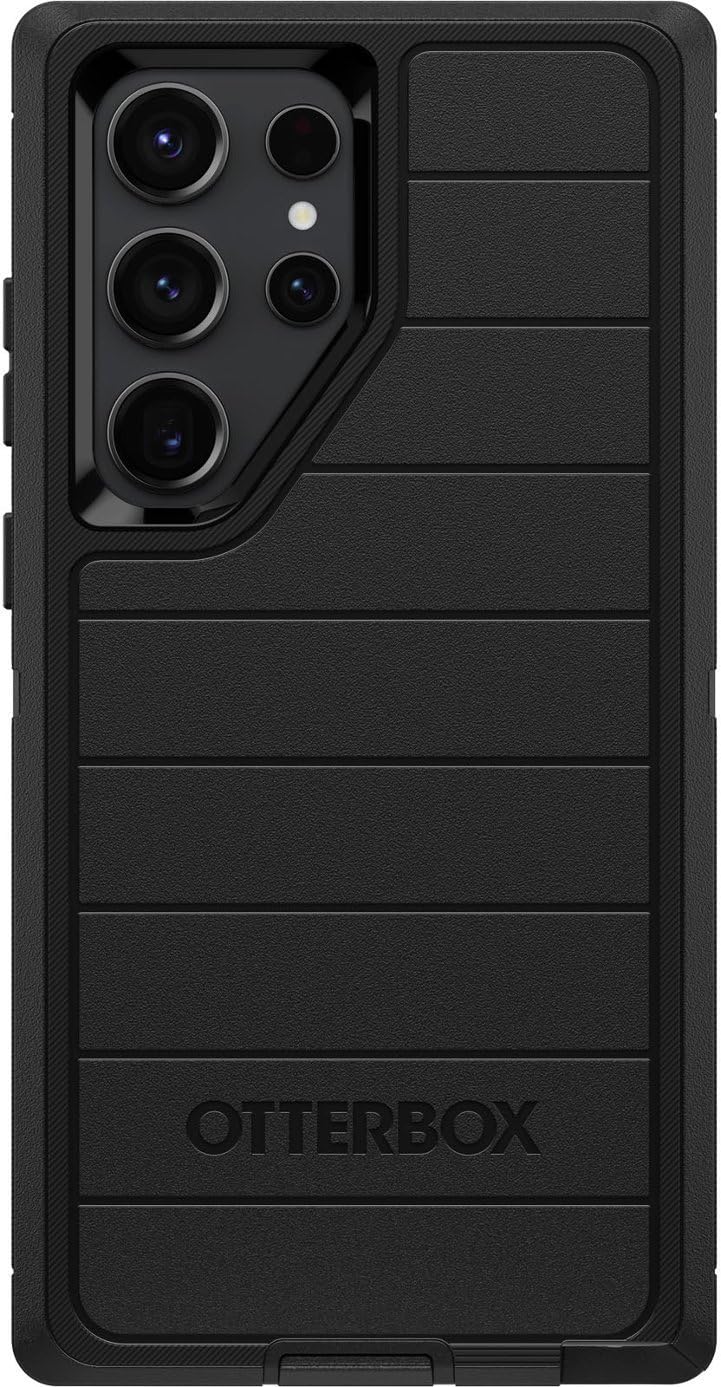 OtterBox funda frontal para Galaxy S23 Ultra mostrando cobertura completa y durabilidad