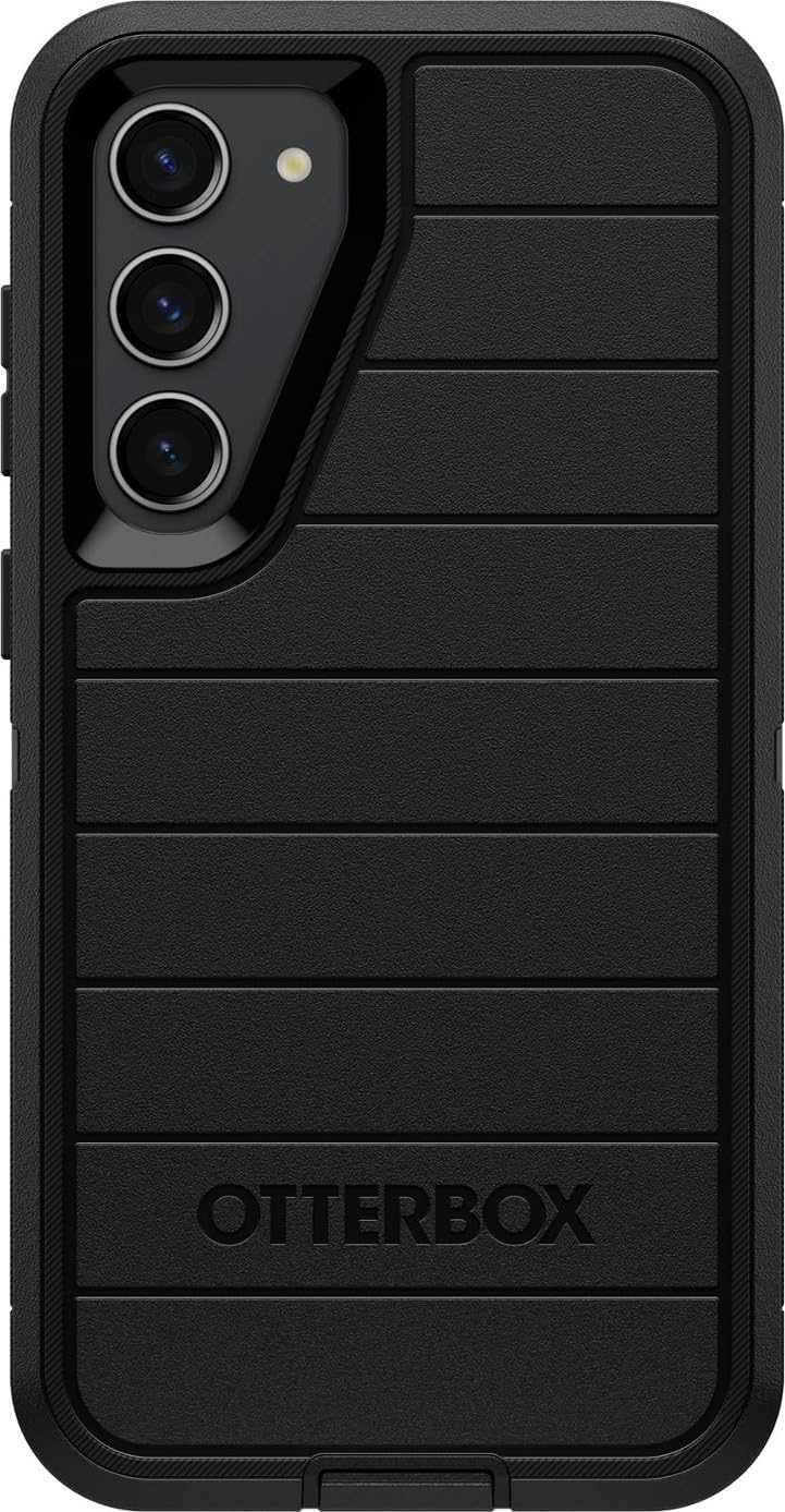 OtterBox Defender frontal mostrando ajuste perfecto y agarre cómodo para protección